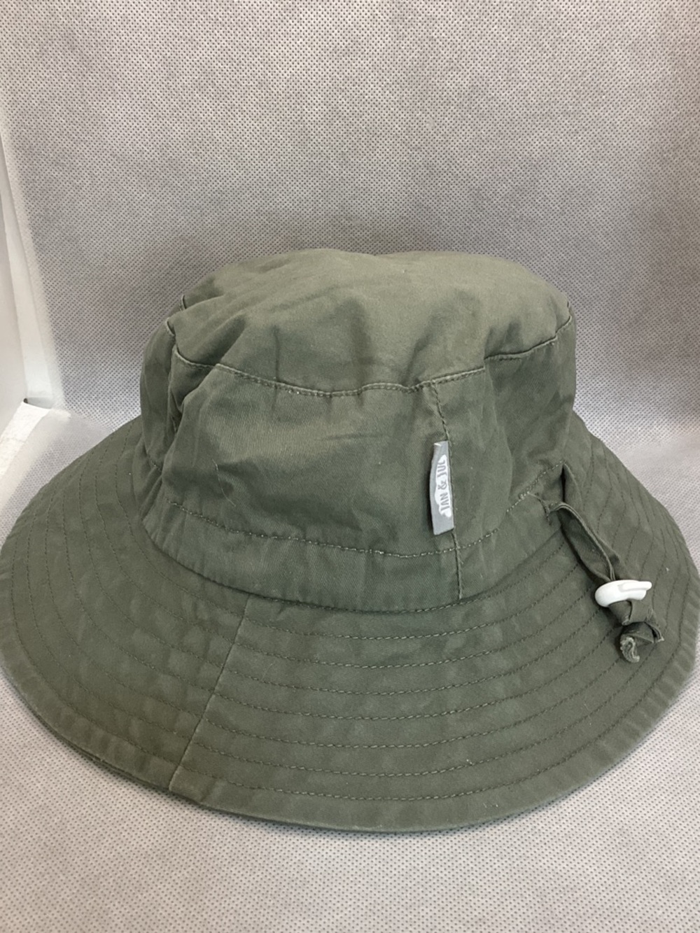 Jan & Jul Kids Bucket Hat Olive Green Adjustable 6-24 Months Sun Hat